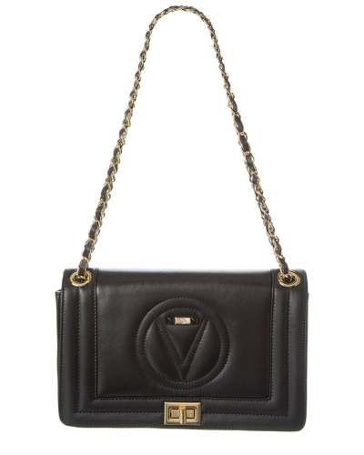 Valentino By Mario Valentino Alice Signature Leather Shoulder Bag In Black