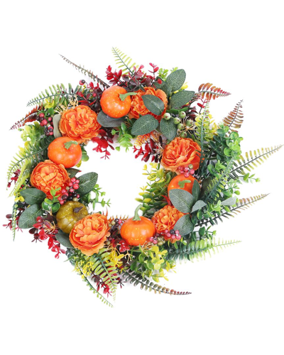 Fresh Fab Finds 17.71in Autumn Wreath In Multicolor