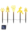 FRESH FAB FINDS FRESH FAB FINDS 5PC SOLAR STAKE CHRISTMAS LIGHTS