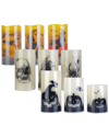 FRESH FAB FINDS FRESH FAB FINDS PACK OF 3 FLAMELESS HALLOWEEN CANDLE LAMPS WITH TIMER