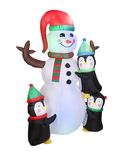 Fresh Fab Finds 5.9ft Inflatable Snow Outdoor Christmas Decoration In Multicolor