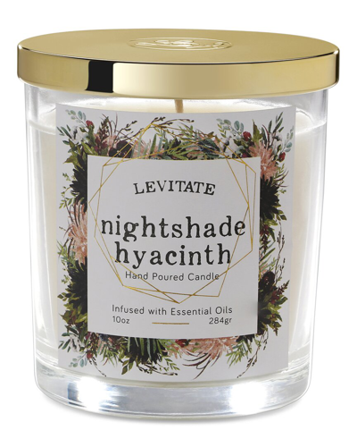 Levitate Candles Botanical Collection/nightshade Hyacinth 10oz Scented Candle In Gold