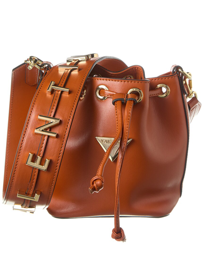 Valentino By Mario Valentino Jules Valent Leather Bucket Bag In Brown