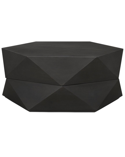 Mercana Arreto Hexagonal Hinged Coffee Table In Black