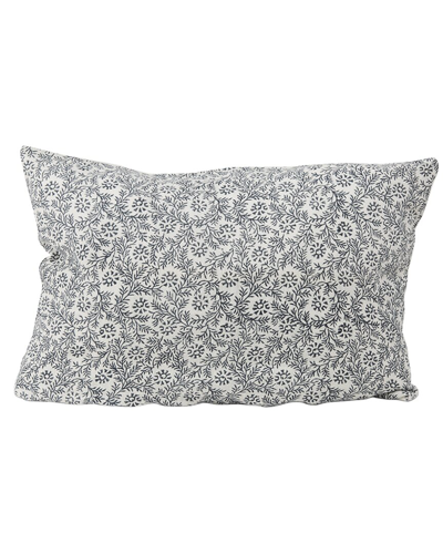 Mercana Jayne Decorative Linen Lumbar Pillow Cover In Gray