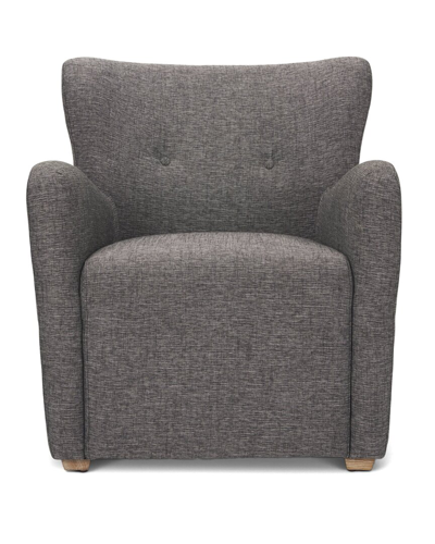 Mercana Dunstan Upholstered Twill Accent Chair In Gray