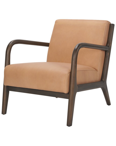 Mercana Cashel Leather Accent Chair In Neutral
