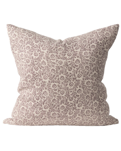 Mercana Jayne Decorative Square Linen Pillow Cover In Brown