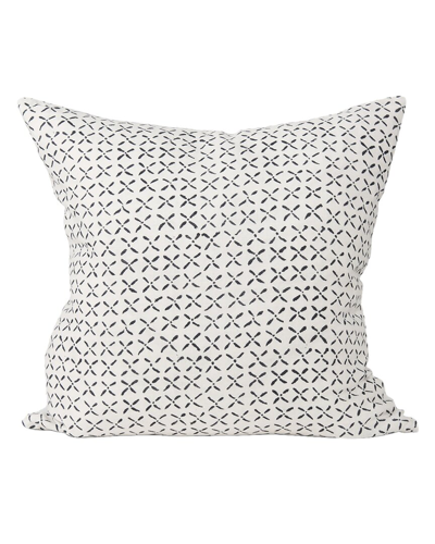 Mercana Jayden Decorative Square Linen Pillow Cover In White