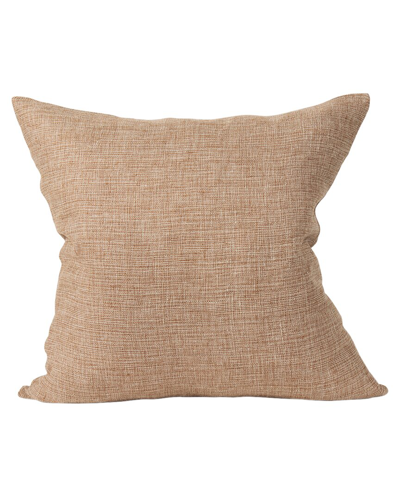 Mercana Jacklyn Decorative Square Linen Pillow Cover In Brown