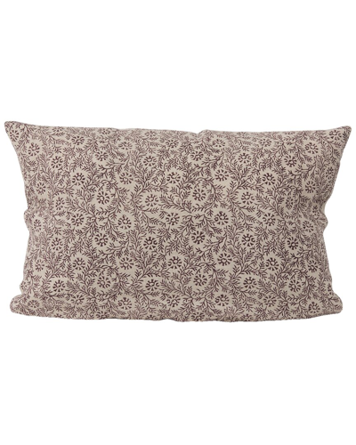 Mercana Jayne Decorative Linen Lumbar Pillow Cover In Brown