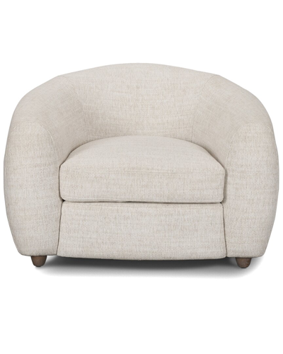 Mercana Valentina Upholstered Curved Accent Chair In Neutral