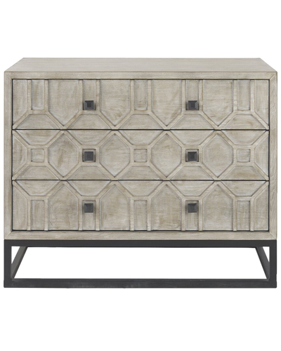 Mercana Genevieve 3-drawer Accent Cabinet In Gray