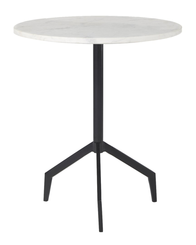 Mercana Serre Marble Top 3-prong End Table In Black