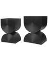 Mercana Set Of 2 Medina Tall Metal Planters