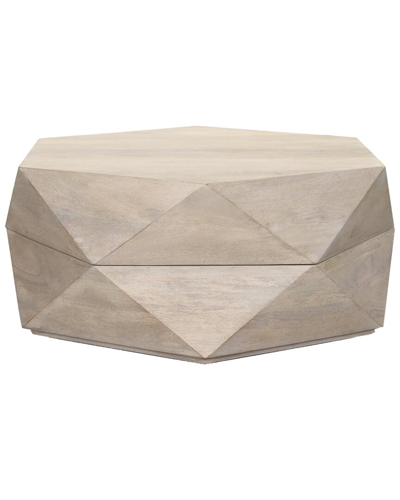 Mercana Arreto Hexagonal Hinged Coffee Table In Neutral