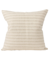 MERCANA MERCANA JACE DECORATIVE SQUARE STRIPE LINEN-BLEND PILLOW COVER