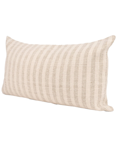 Mercana Jace Decorative Stripe Lumbar Pillow Cover In Neutral