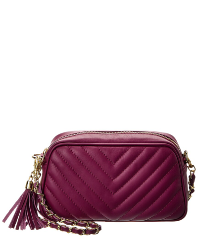 Persaman New York Althaia Leather Crossbody In Pink