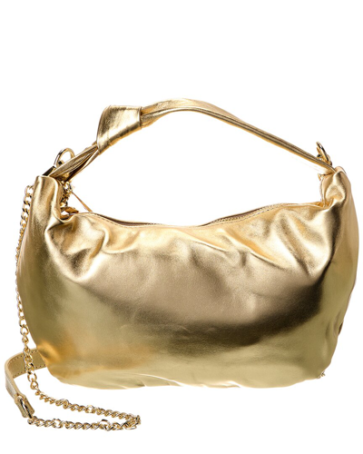 Persaman New York Clemence Leather Shoulder Bag In Gold