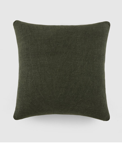 Home Collection Washed & Distressed Cotton Throw Pillow In Green