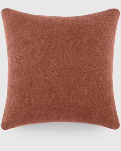 Home Collection Washed & Distressed Cotton Throw Pillow In Orange