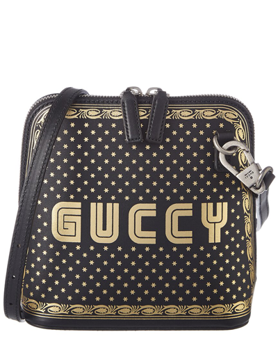 Gucci Guccy Mini Leather Shoulder Bag In Black