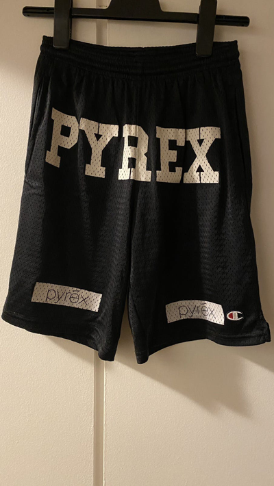 Pre-owned Pyrex Vision X Virgil Abloh Pyrex Vision Og Black Mesh Champion Shorts