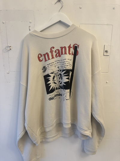 Pre-owned Enfants Riches Deprimes Erd Crewneck Conspiracy Dupes In White