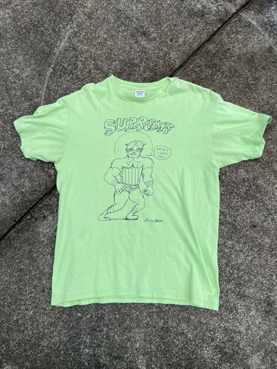 Pre-owned Supreme X Vintage Supreme Daniel Johnston Jesus Loves You Tshirt In Green