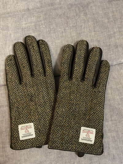 Pre-owned Harris Tweed Wool Leather Gloves In Multicolor