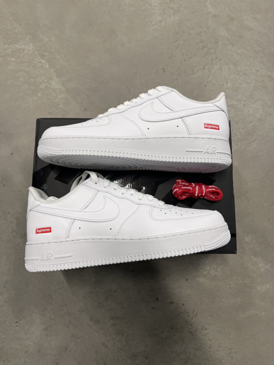 Pre-owned Nike X Supreme Nike Air Force 1 White Size 10 New Shoes