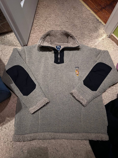 Pre-owned Stussy X Vintage Stussy Vintage 1/4 Zip Sweatshirt In Grey