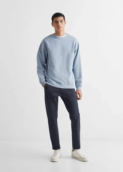 Mango Sweater Coton In Blue