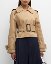 JW ANDERSON WRAP-FRONT CROPPED TRENCH COAT