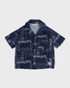 PALM ANGELS BOY'S ASTRO PAISLEY BOWLING SHIRT