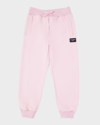 Dolce & Gabbana Kids' Girl's Logo Plaque Joggers In Pstelpink