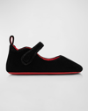 Christian Louboutin Girl's Love Chick Ballerina Shoes, Baby In Black/loubi