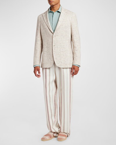 Etro Men's Boucle Sport Coat In Grigio