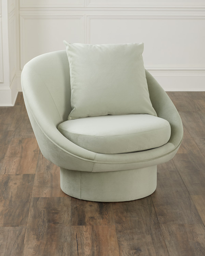 Bernhardt Lucia Swivel Chair In White