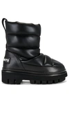 Allsaints Alba Alpine Shiny Leather Boots In Black
