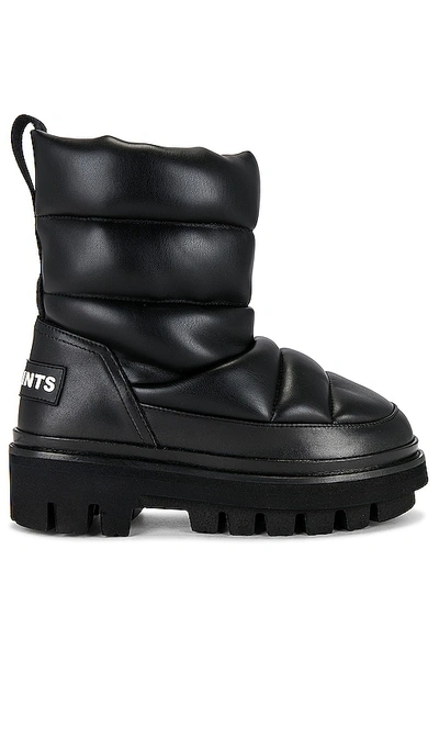 Allsaints Alba Alpine Shiny Leather Boots In Black