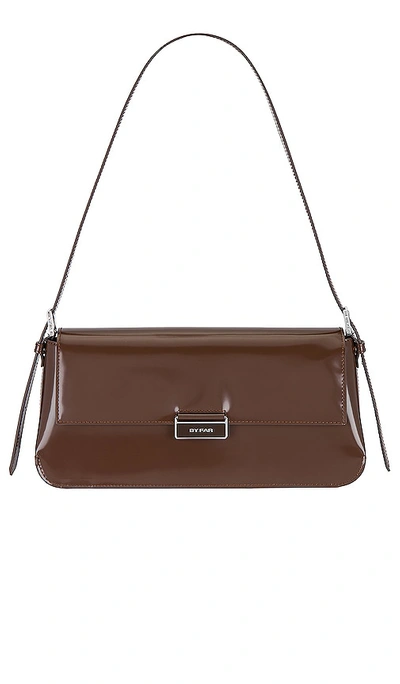 By Far Tilda Semi Patent Leather Shoulder Bag In Bear