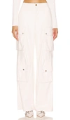 ALICE AND OLIVIA JOETTE FAUX LEATHER CARGO PANT