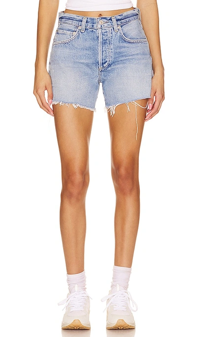Citizens Of Humanity Annabelle Long Vintage Relaxed Short In Blue
