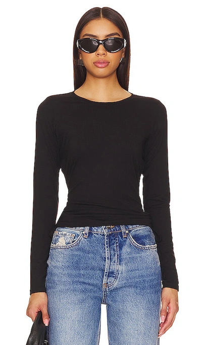 Paige Latenna Drawstring Top In Black