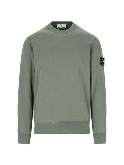 Stone Island '63051' Crew Neck Sweatshirt In Green