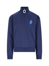 Jw Anderson Half Zip Track Top In Blue