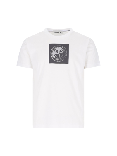 Stone Island Logo T-shirt In White