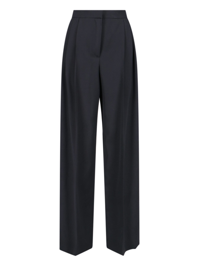 Alexander Mcqueen Wide Leg Pants In Black